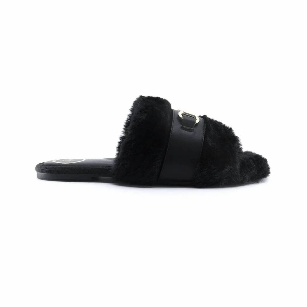 NEW SOLEI SEA women's hanni horsebit buckle slide in black